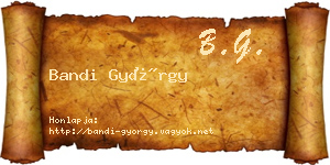 Bandi György névjegykártya