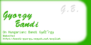 gyorgy bandi business card